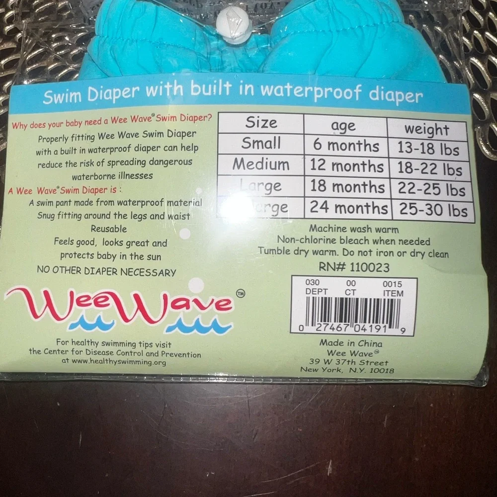 Wee Wave Blue Swim Diaper size xl